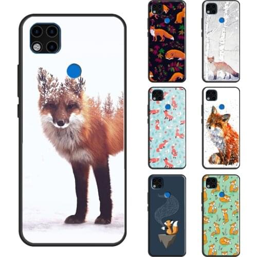 Fox Animal Pattern Case For Xiaomi Redmi Note 10 8 9 Pro Note 7 9S 8T Back Cover For Redmi K40 9A 9 9C 7A