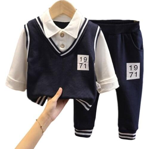 Children Clothes Set For 1-5T Handsome Boys Autumn Winter Trousers And Sweater T-shirt 2Pcs Sets Baby Kids Toddlers Boy Clothing