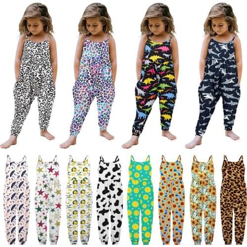 European And American Summer Models Girls Sling Strapless Onesies Boutique Childrens Clothing Toddler Valentine Outfit