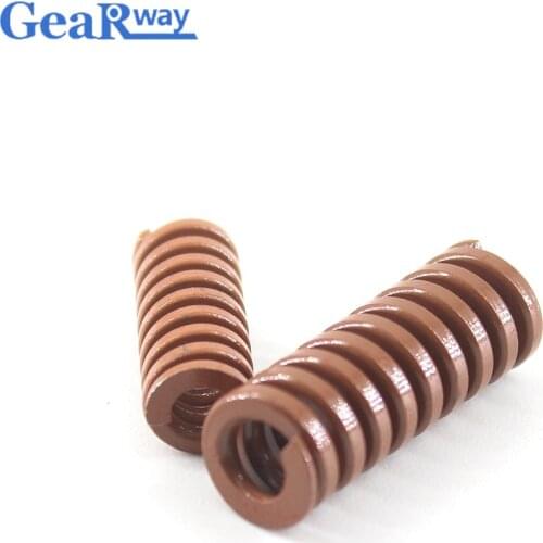 Gearway 2pcs Brown Compression Spring Super Heavy Loading Mold Spring TB16x20/16x25/16x50/16x55mm Mould Die Compression Spring