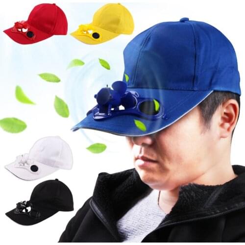 Womens Mens Summer Fishing Cap Solar Powered Cool Fan Hat Energy Save No Batteries Required Beach Boater Hat Gift