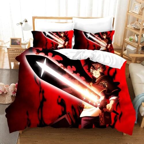 Black Clover Bedding Set Japan Popular Anime Duvet Cover Sets Comforter Bed Linen Twin Queen King Single Size Dropshipping