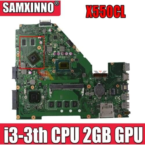 AKEMY X550CC Mainboard For ASUS X550CL X550VB X552C A550C A550V Laptop Motherboard Mainboard W/ i3-3217U CPU 2GB GPU