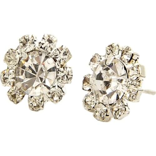 Zircon Shaped Ear Studs Fashionable Women Cut Cubic Stud Earrings