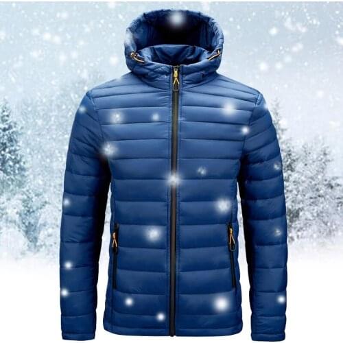 Men Winter Hooded Parkas Windbreak Fashion Male Brand White Duck Down Jacket Coats Thick Warm Waterproof Clothing Outwear