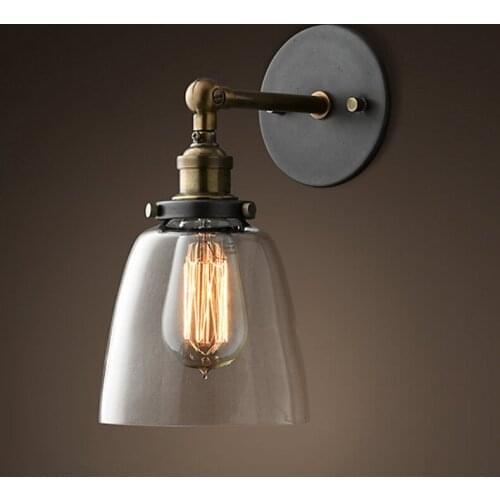 Wall lamp Loft Bar Nordic Classic Black Bulb Wire Lamp Cage DIY wall lamp Industrial Guard Shade Lamparas