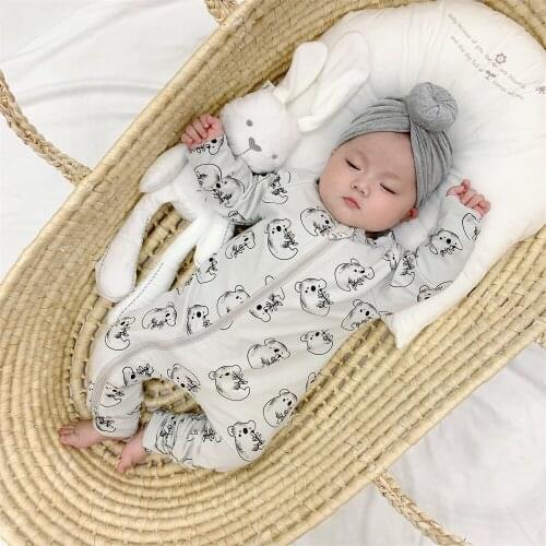 New Baby Rompers Girl Clothing Pink Cotton Zipper Long Sleeve Newborn Baby Boys Clothes Pajamas Jumpsuit Costume pour bébés