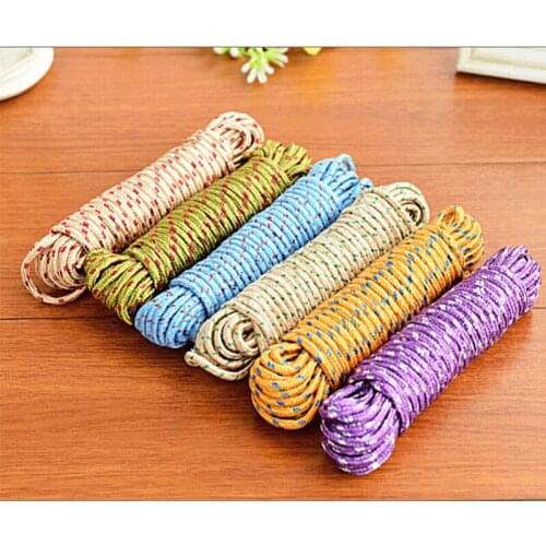 10m Picnic Quilt Blanket Clothes Line Rope Outdoor Travel Camping Clothesline Thick Nylon Cord Lanyard Survival Kits