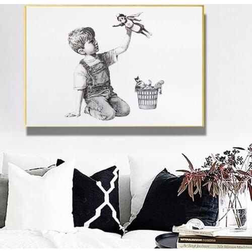 Office Hospital Banksy Game Changer Nurse Tribute Wall Art Canvas Painting Poster and Prints Wall Art Pictures for Living Room