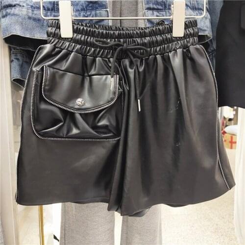 OIBEE Women's Leather Shorts