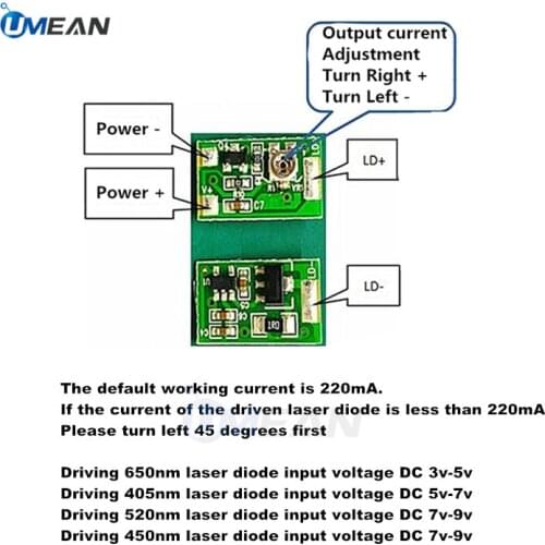 532nm 650nm 635nm 780nm 808nm 830nm 850nm 980nm Red Blue Green Laser Diode Driver Circuit Board