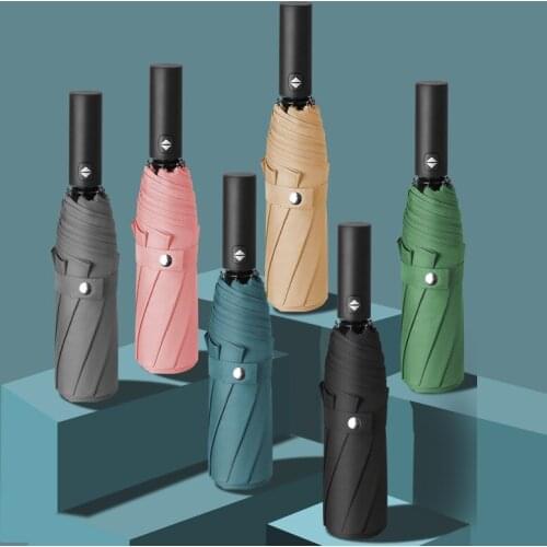 Portable Windproof sunshade 8-bone automatic umbrella three-fold skeleton umbrella mens/Women business sunny umbrella YS005