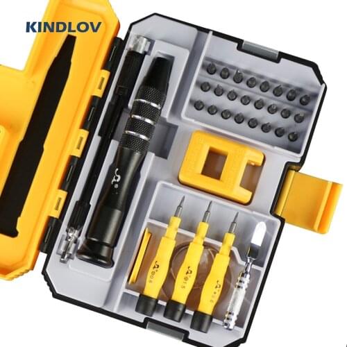 KINDLOV 34 In 1 Screwdriver Set Phillips Slotted Bits Dismountable Alloy Steel Precision Screwdriver Multifunctional Hand Tools