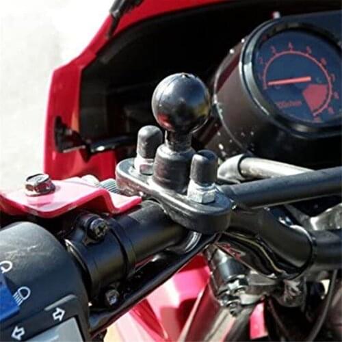 Motorcycle Handlebar Rail Rods U-Bolt Clamp Mounting Base With 1 Inch Ball For GPS Work For Ram Mounts