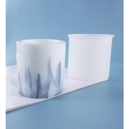 Silicone Mold Dried Flower Resin Decorative Craft Diy Storage Pen Holder Mould Epoxy Resin Concrete Molds Candle Pot Mold