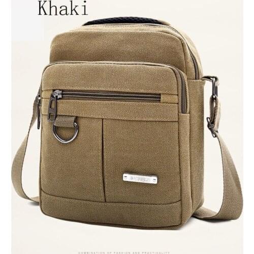 Unisex Crossbody Bag Durable canvas Outdoor Shoulder Bags For Men and Women Solid Color Satchels Fashion Leisure Sling Handbags