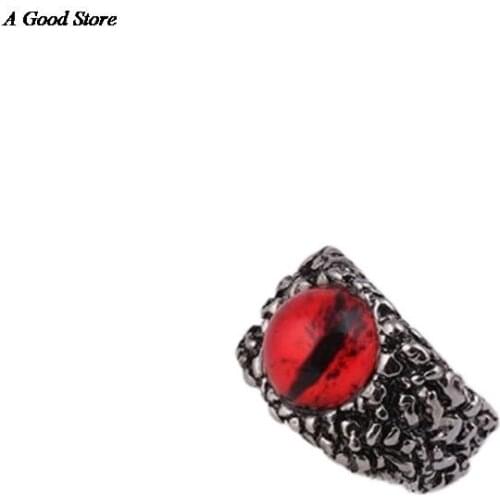 New Alloy Devils Eye Ring Opening Adjustable Multicolor Rings For Women Gothic Couple Rings Jewelery Gift