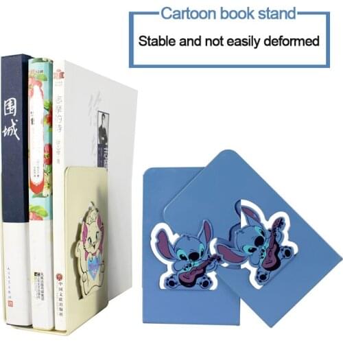 1 Pair Book Organizer Cartoon Book Holder Metal Desk Bookends Cute Bookends for Children
