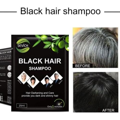 10Pcs/Set Black Hair Dyeing Shampoo Hair Dye Q8X6