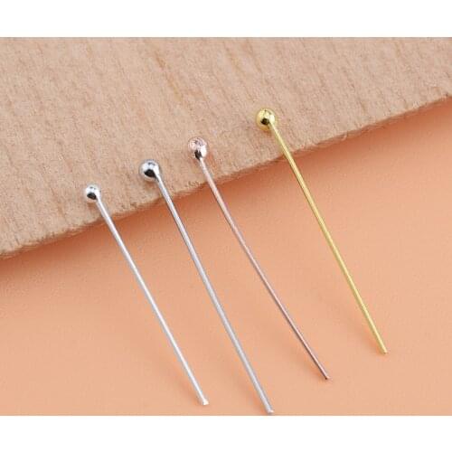 10pcs 925 sterling Silver Ball Head Pins Diy jewelry Findings Bead making jewelry accessories