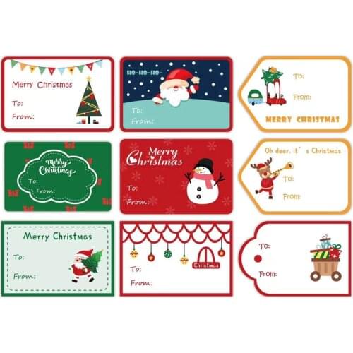 ICraft 140pcs Christmas To From Gift Tag Stickers Holiday Name Present Adhesive Labels Multifunctional DIY Packaging Wrapping