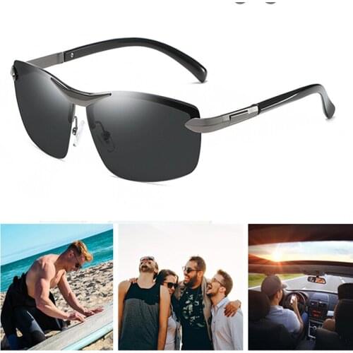 2021 Fashion Mens Polarized Night Vision Sunglasses Square Cheap Driving Glasses