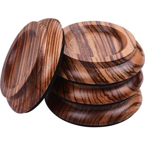 4pcs/Set Upright Piano Caster Cups Coaster Solid Wood with Anti-slip EVA Pad Piano Accessories