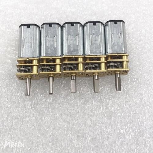 5pcs Mini N30 Full Metal Gearbox Gear Motor DC 6V-12V 30RPM Slow Speed Large Torque DIY Robot Car