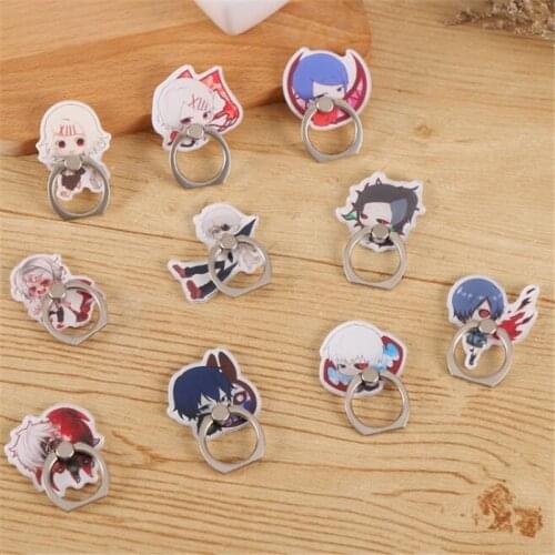 Acrylic Cartoon Tokyo Ghoul Finger Ring Beverage Smartphone Stand Holder Mobile Phone Holder Stand Phone Ring For All Phone