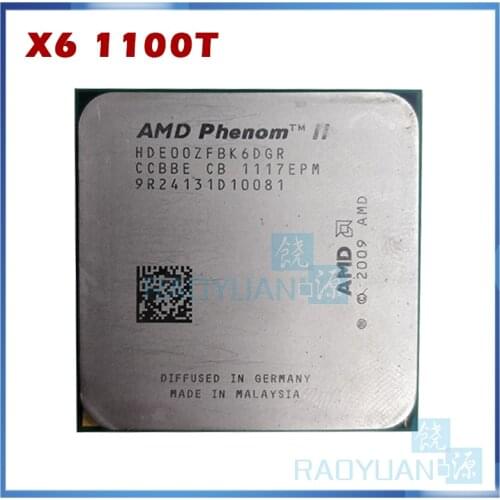 AMD Phenom X6 1100T X6-1100T 3.3GHz Six-Core CPU Processor HDE00ZFBK6DGR 125W Socket AM3 938pin