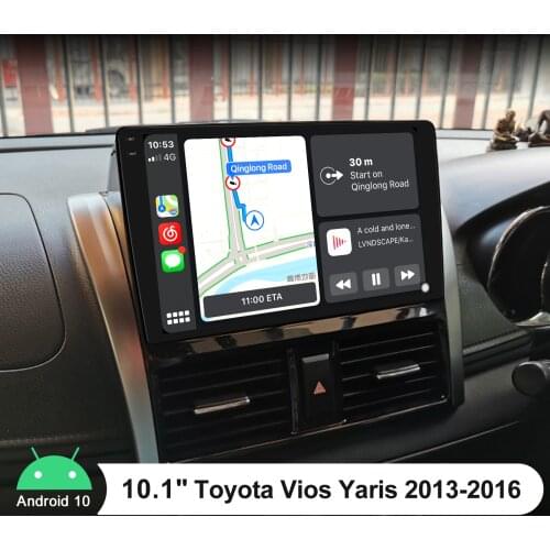 Audio For Cars Autoradio Bluetooth Central Multimedia Player GPS 10.1" For Toyota Vios Yaris 2013-2016 Support Reversing Camera