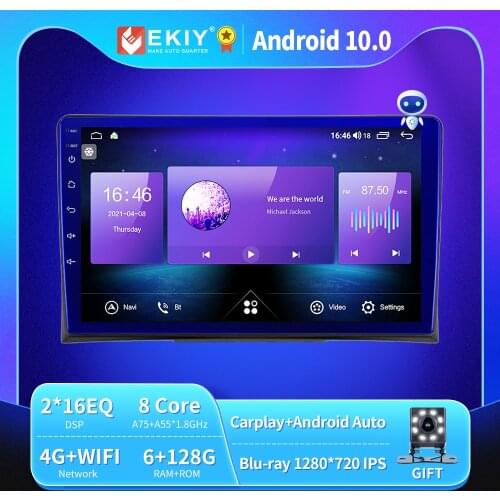 EKIY 6+128G 8 CORE Autoradio Android 10 For Volkswagen VW Multivan T5 2003-2015 Car Radio Multimedia IPS QlED Navi GPS no 2 din