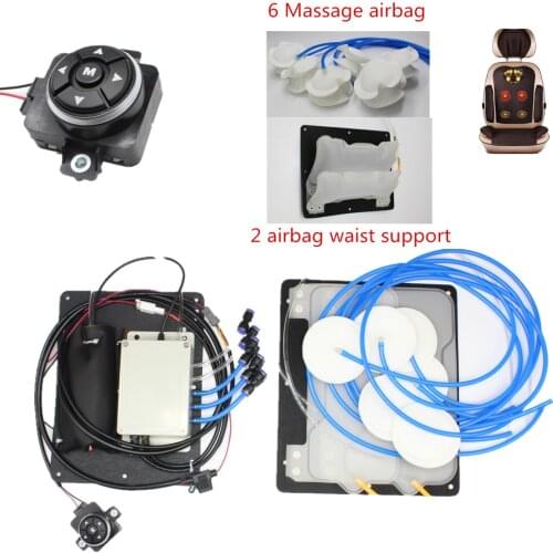 Automotive Lumbar Support 4-Way power Pneumatic Lumbar Support with two airbag inflatable cushions 6 pillow massage for Audi etc