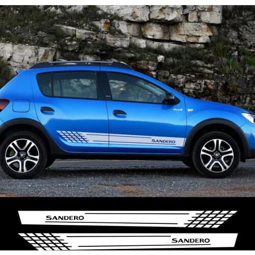 2Pcs Car Side Stickers DIY Styling Auto Vinyl Film Decals Automobile For Renault Sandero Decoration Car Tuning Accessories