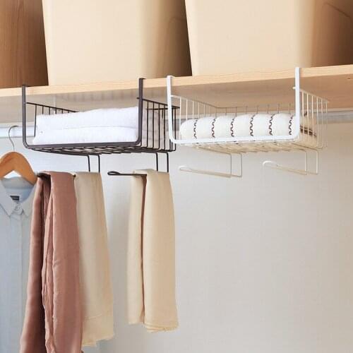 Household Hanging Basket Kitchen Cabinet Wrought Iron Towel Rack Socket Storage Rack Plug Line Manager Bracket Power Cord Rack