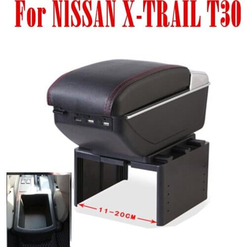 For NlSSAN X-TRAIL T30 armrest box central Store content box accessories With USB interface