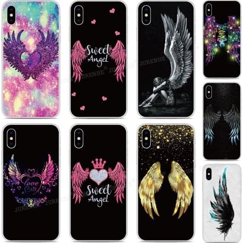 Angel Wings Cover For OPPO A53 A15 F17 A73 A32 Realme 7 C12 C15 C17 7i C2 X7 V3 V5 Q2 Narzo 20 Pro Reno4 Lite F Z A12 A12E Case