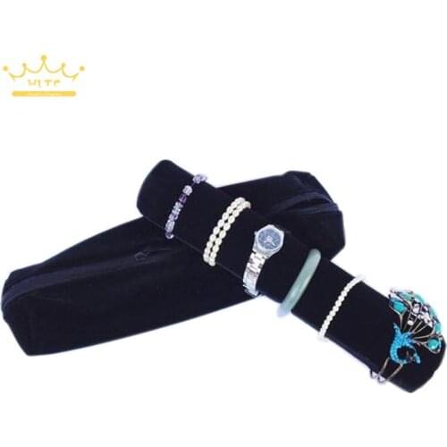 Organizer Mannequin Black Superior Soft Jewelry Display Roll Bags Travel Portable Pouch Bracelete Storage Bag Chain Watch Case