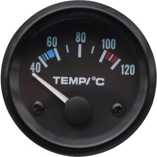 Water Temp Gauge 52MM LED 40-120 Celsius 1/8 NPT Sensor 12V Universal Car Motor Water Temperature Gauge