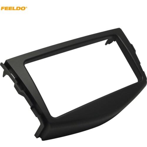 FEELDO Car Stereo CD DVD Radio Fascia Panel Frame Trim Dash Face Plate Installation Mount Kit For Toyota RAV4 (2006-2012) #4871