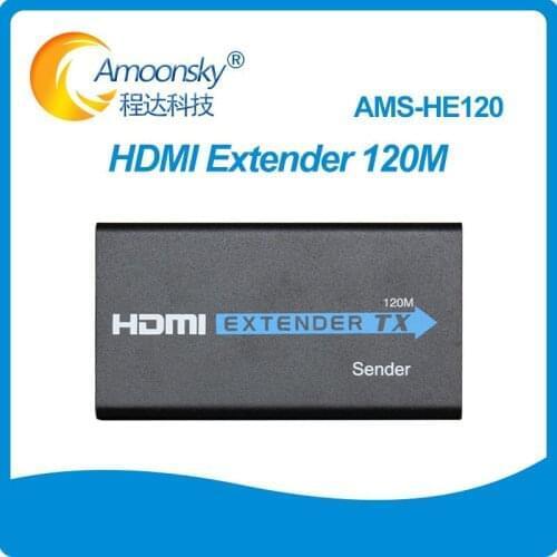 HDMc pmp0 Extender With Ports HDMl Splitter extender 1080p signal to 120m RJ45 Tranciver TX & RX with IR Converter Support CAT6