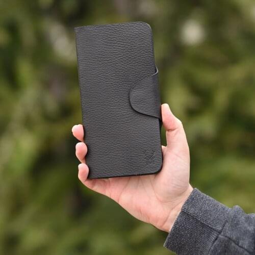 Hodica Amando Personalized Genuine Leather Long Wallet Black