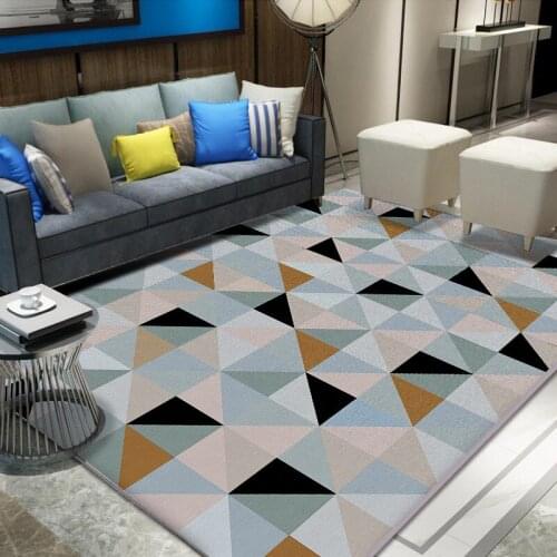 Modern Geometric Pattern 3D Carpets for Living Room Bedroom Large Size Rugs Tea Table Rectangular Antiskid Floor Mat Home Carpet