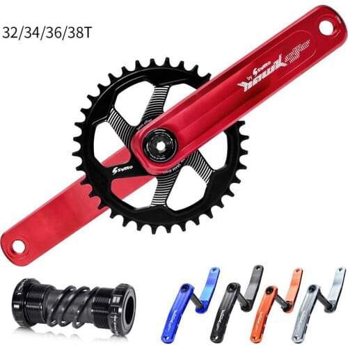 SWTXO MTB Crankset GXP Crank 170mm Bike Crank 30/32/34/36/38T Chainring With Bottom Bracket MTB Bike Crankset for Shimano SRAM