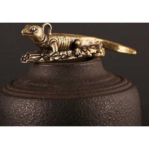 Brass lizard keychain accessories small brass handmade car keychain