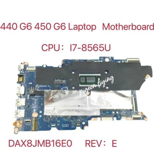 DAX8JMB16E0 For HP ProBook 440 G6 450 G6 Laptop Motherboard CPU: i7-8565U DDR4 Test Ok