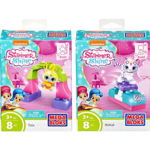 Mega Bloks Shimmer and Shine Tala Nahal Figure Set Building Blocks Educational Toys Fashion Pack Childrens Gifts
