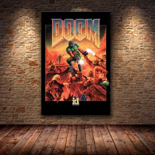Game Poster Canvas Prints Classic Halo Video Games The Ultimate Doom Wall Art Painting Pictures For Living Room Home Decor