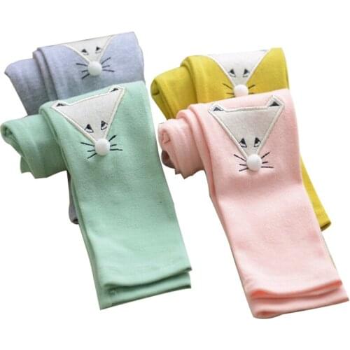 2017 autumn new cotton fox pattern girls Leggings children leggings for girls 3-8 year kids leggings