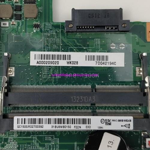 Genuine A000209020 DA0BU8MB8E0 w i3-3217U CPU HD7670M GPU Laptop Motherboard for Toshiba Satellite L830 L835 Notebook PC